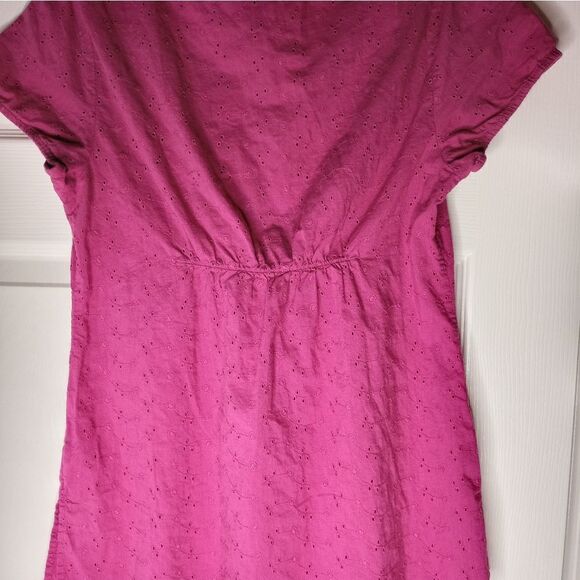 Sonoma Life Style M Raspberry Eyelets Shortsleeves Women's Top - Picture 5 of 6